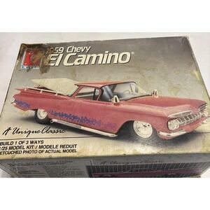 AMT Ertl 1959 Chevy El Camino 1/25 Model Kit Open Box Parts On Sprues
